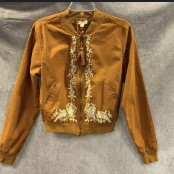 Knox Rose Jacket Burnt Orange Size XL Fits Small Embroidery And Tassel Accent - Picture 2 of 9